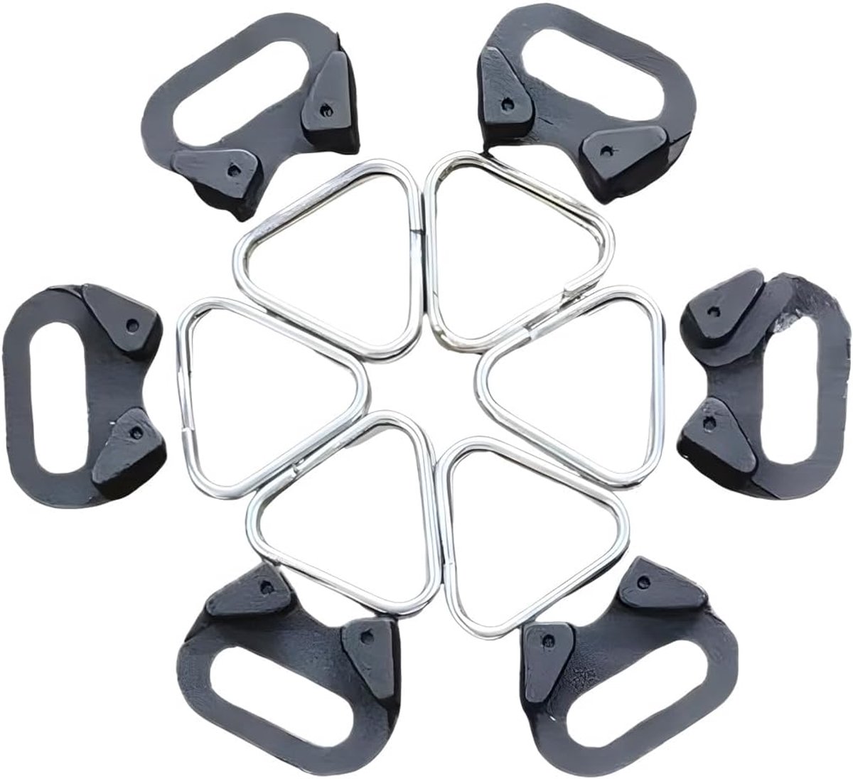 6pcs Camera Strap Rings Alloy Replacement Triangle Split Rings - ShopVlot