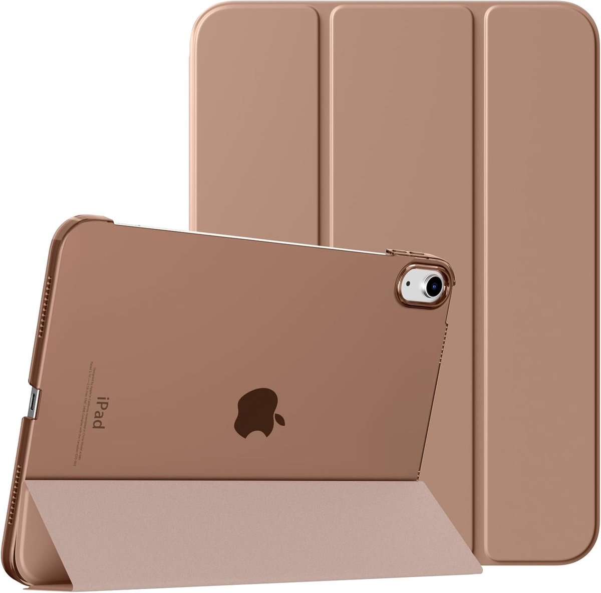 SnelShoppen - TiMOVO Hoes voor iPad A16 11" 11e Gen & 10e Gen 10.9" - Milky Coffee | Slimme Stand Hoes, Harde Translucente Achterkant, Ondersteuning T