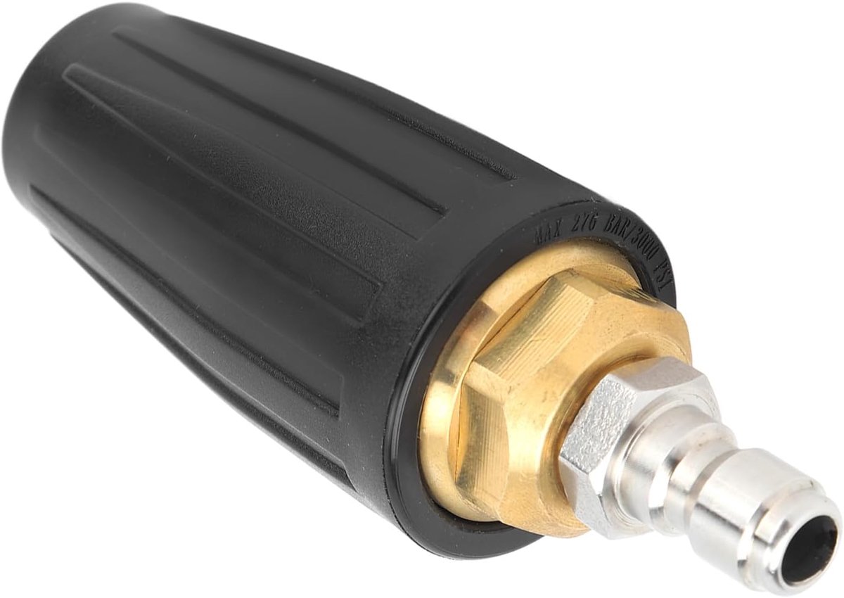 SnelShoppen - Hogedrukreiniger Tips Turbo Spuitmond, 3000 PSI Draaibare Hogedruk Spuitmond 1/4 Inch Snelle Aansluiting voor Reinigen van Baksteen en B