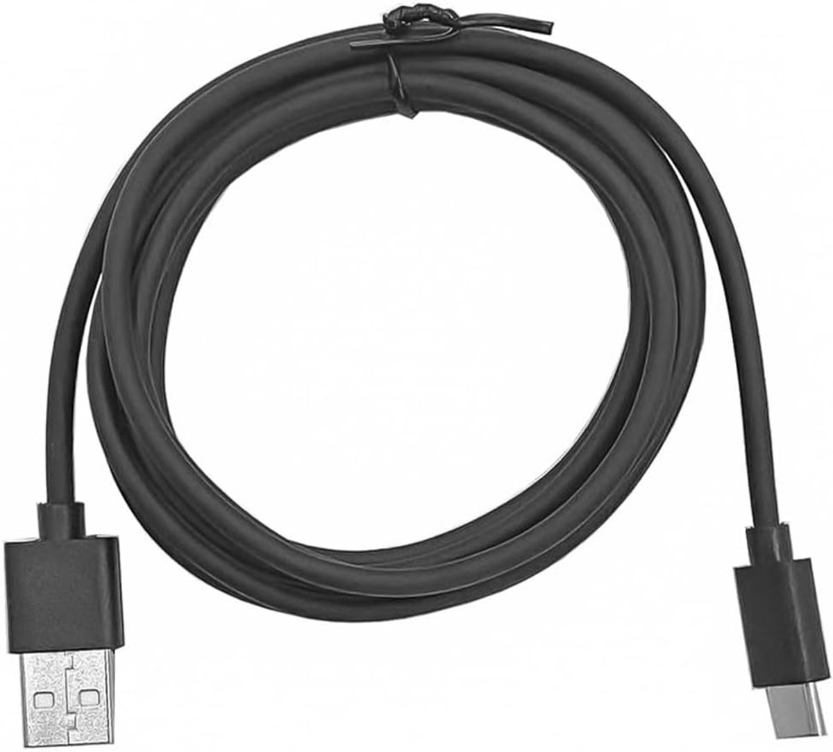 SnelShoppen - 2 Meter Oplaadkabel met Gegevensfunctie Zwart Geschikt voor Veel Controllers - Duurzaam en Flexibel Ontwerp voor Gaming en Opladen