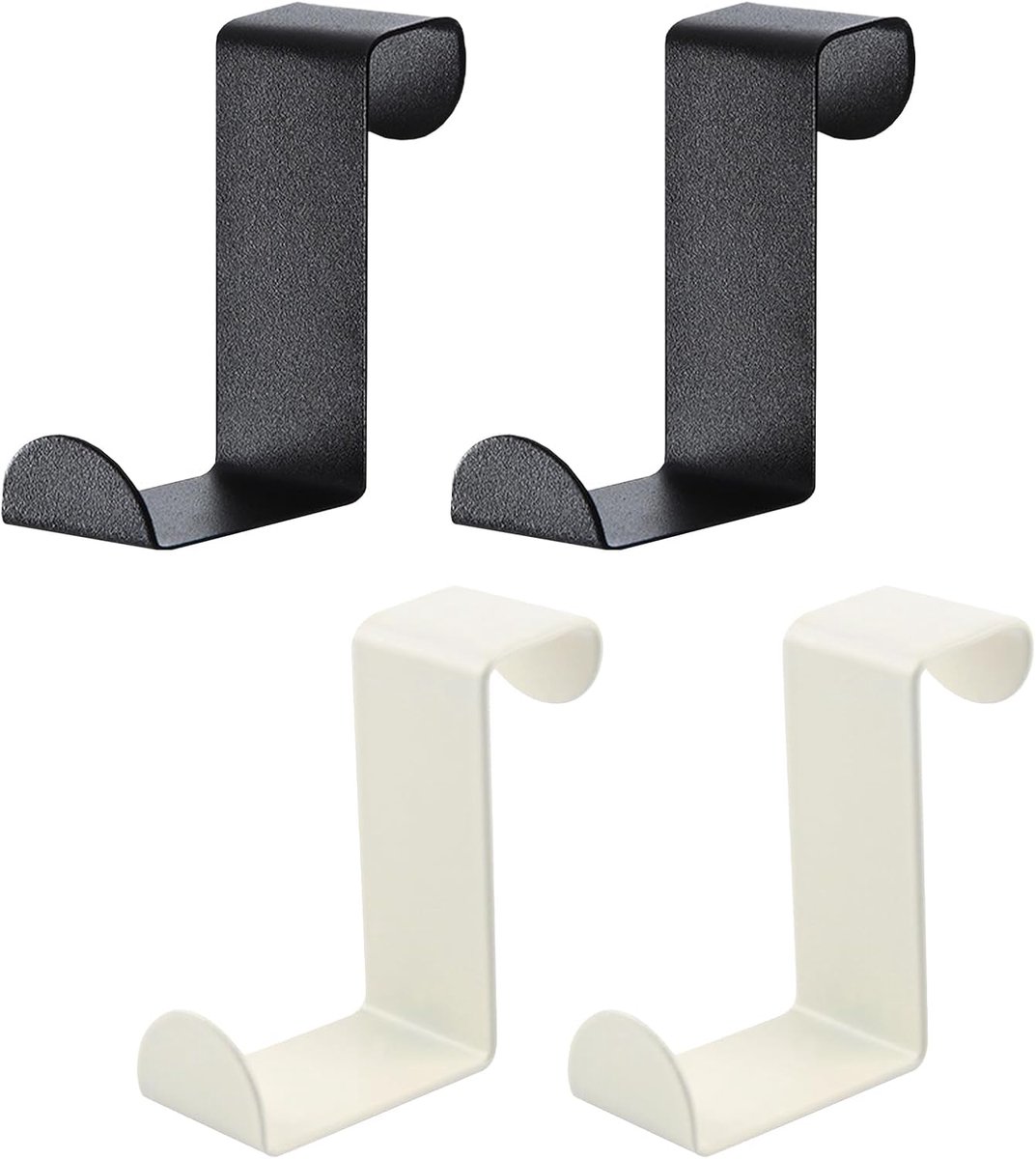 4 Pcs Stainless Steel Door Hooks Bath Robe Hooks Shower Multifunctional Hooks Z Shape Hooks No Drilling for Door - ShopVlot