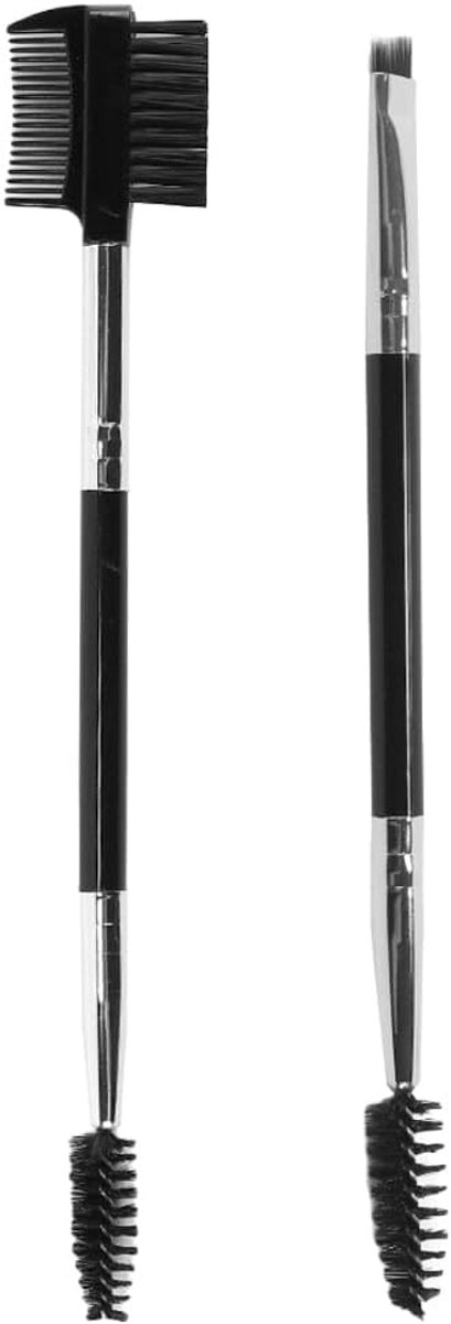 SnelShoppen - Eyebrow Brush Set 2-delig - Dubbelzijdige Wimperkam en Wenkbrauwborstel - Precisie Make-up Tool voor Perfecte Wimpers en Wenkbrauwen