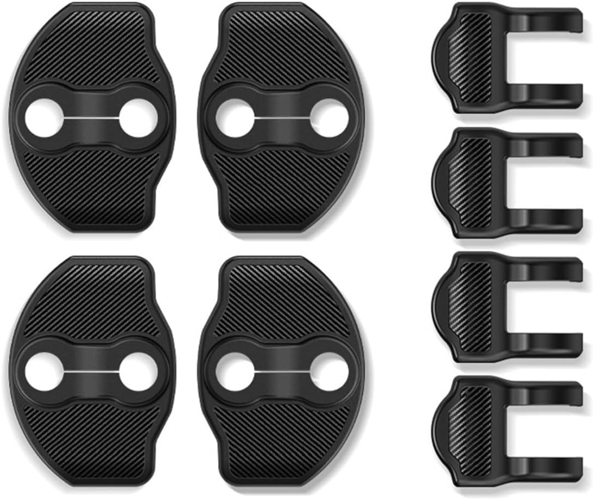 SnelShoppen - Model 3 2022-2024 en Model Y 2022-2024 Deurbumpers Deurslot Dekking Scharniercovers Premium Constructie Eenvoudige Installatie 8 Stuks C