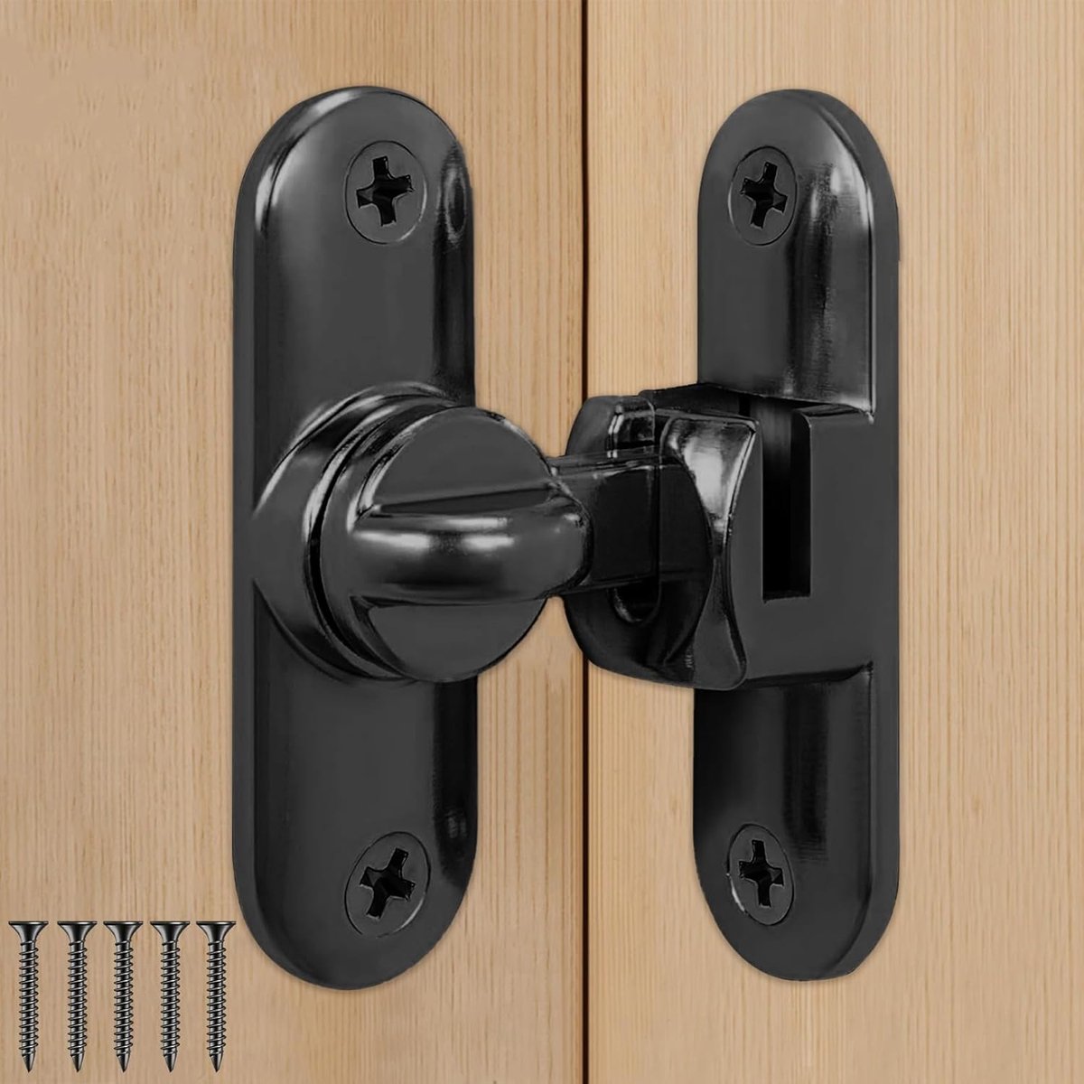 SnelShoppen - Sliding Deurslot 90/180 - Vergrendeling voor schuifdeuren, schuren, badkamers, ramen, keukens - Roestvrij Zinc Alloy - Eenvoudige Instal