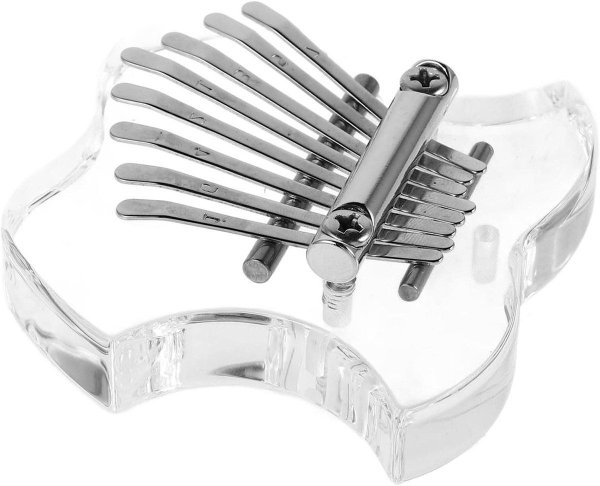Duimpiano Kalimba - Vingerpiano Mini Keyboard - Muziek Maken - Transparant Acryl - 8 Toetsen - Transparant