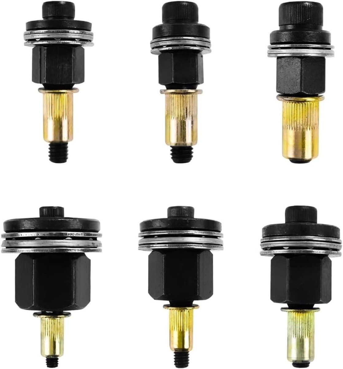 6-delige set met vervangbare nietmuttern, geschikt voor M3-M4-M5-M6-M8-M10, inclusief gereedschap en accessoires voor het bevestigen van metalen onderdelen.