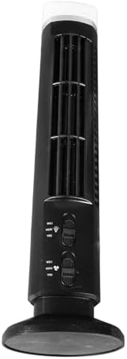 Bladeless Torenventilator - Stille Ventilator - Binnen Koelen - 90 Graden Oscillatie - 33 cm Hoog - Zwart