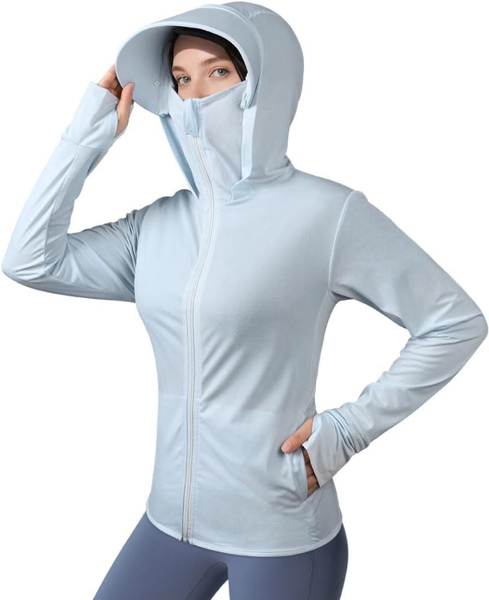 Hoodies met UPF 50+ Zonbescherming voor Heren en Dames - Lichtgewicht Rash Guard met Lange Mouwen voor Wandelen, Hardlopen en Buitenactiviteiten