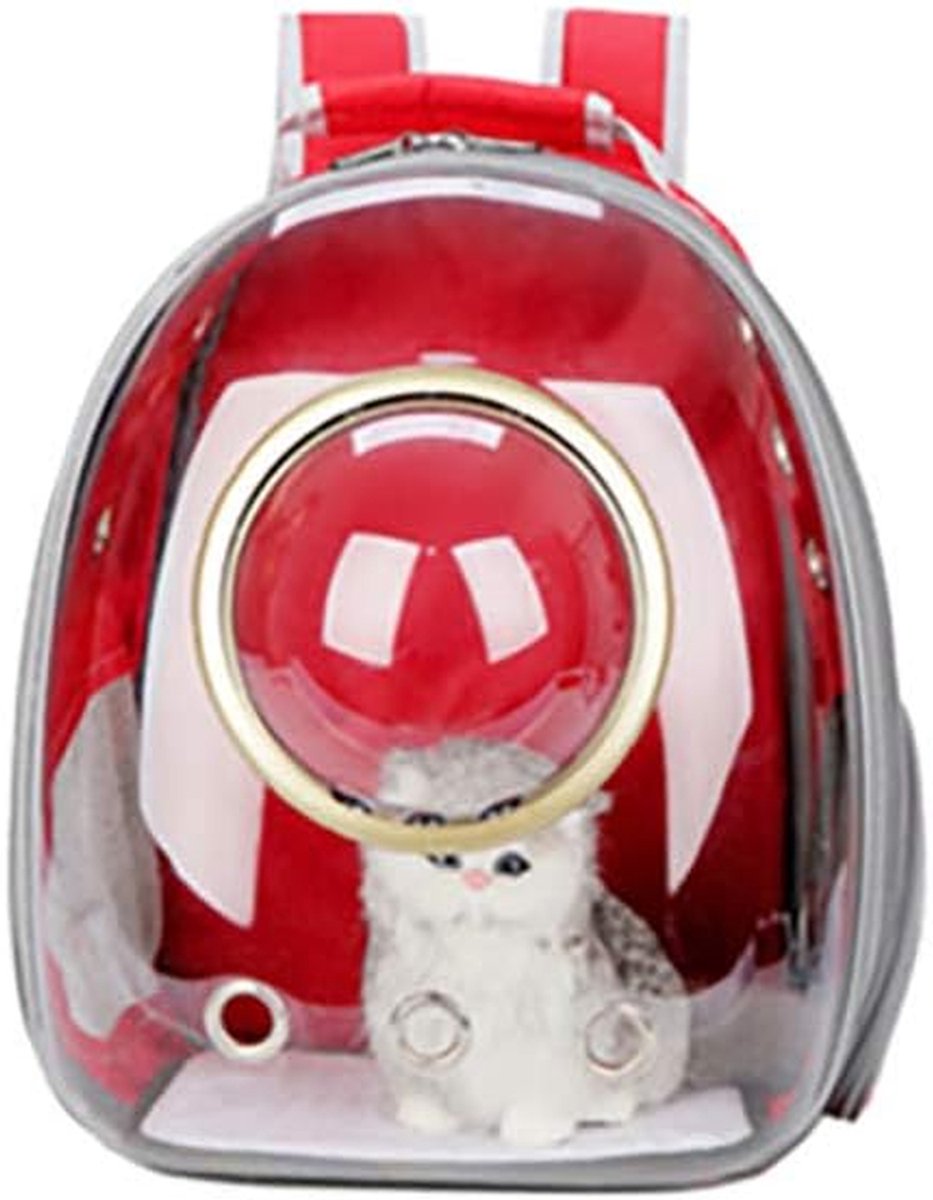 Huisdier Transporttas - Draagtas Huisdier - Reizen met Huisdier - Opvouwbaar Lichtgewicht - 33 x 28 x 42 cm - Rood