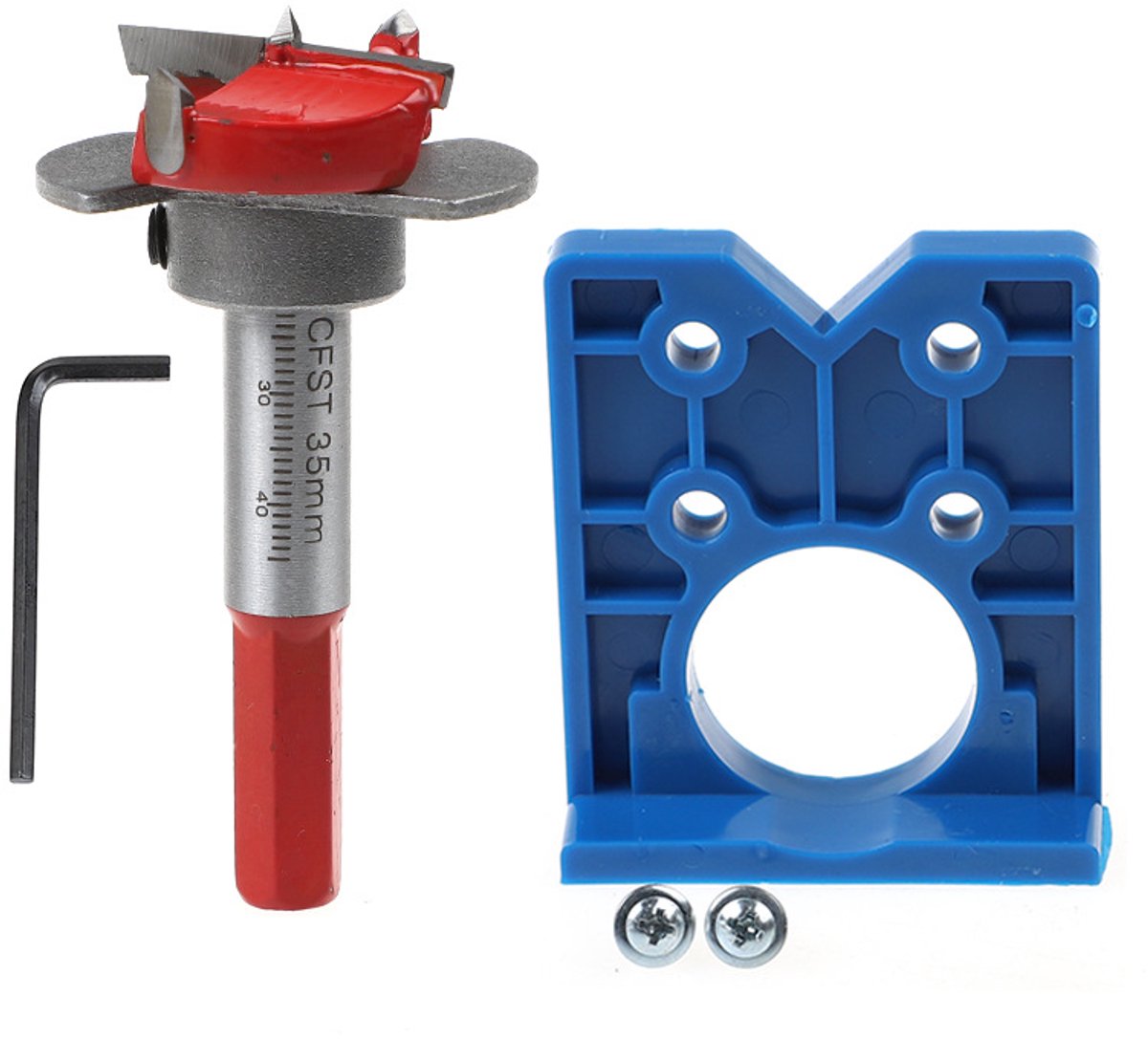 35 mm scharnierboormalsets, verdekte scharniermal, scharnierboormal, boorpositioneerder voor kastscharnieren en montageplaten