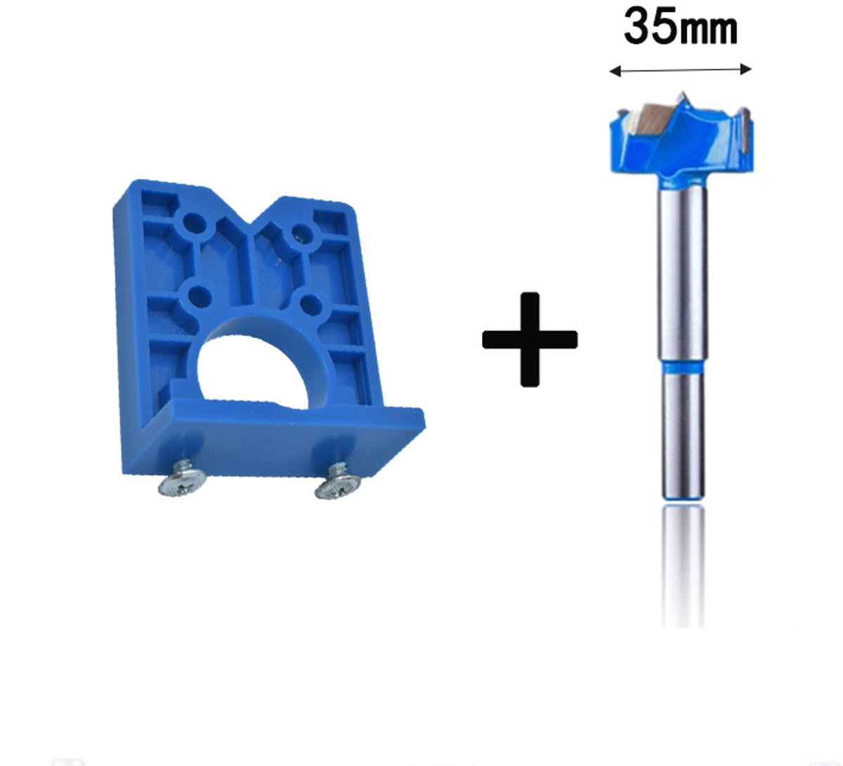35 mm scharniermalset met scharnierboren, verzonken scharnierboor, boorgeleidingsgereedschap voor kastscharnieren en montageplaten, voor houtbewerking