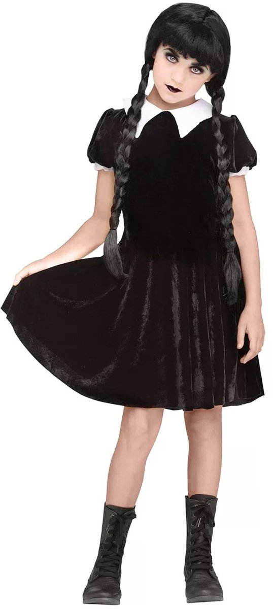 Gothic Girl schoolmeisje kostuum voor kinderen - Halloween Ghost