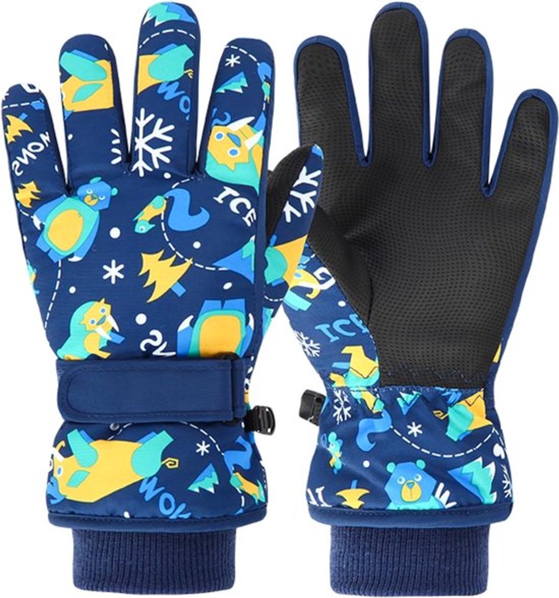 Winterse Kinderen Snowboardhandschoenen - Warm, Winddicht en Waterdicht voor Skiën en Sleetje Rijden met Verstelbare Mouwen