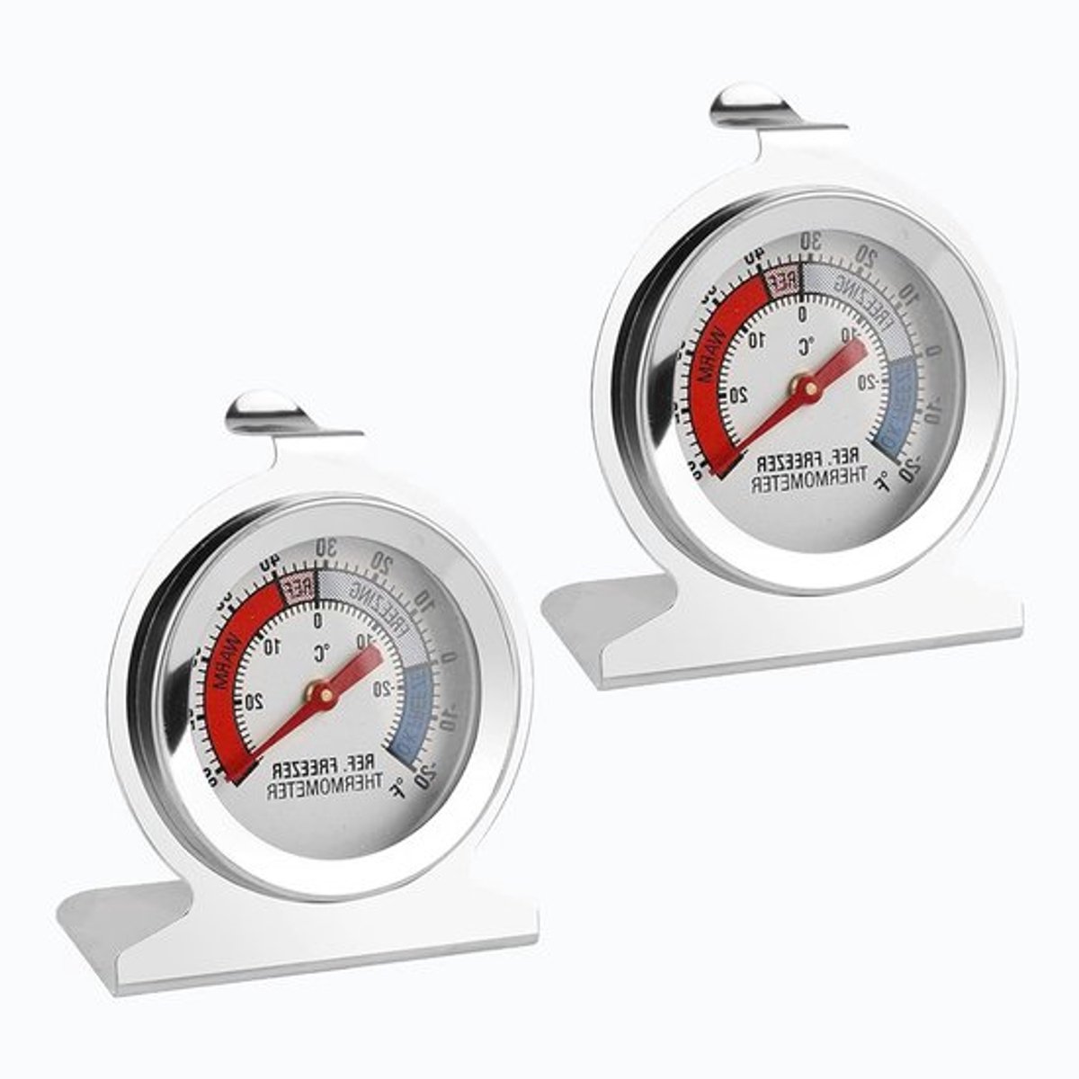 Analoge Koelkastthermometer van RVS voor Huishoudelijke en Commerciële Koelkasten, Eenvoudig Afleesbaar, Betrouwbare Temperatuurweergave