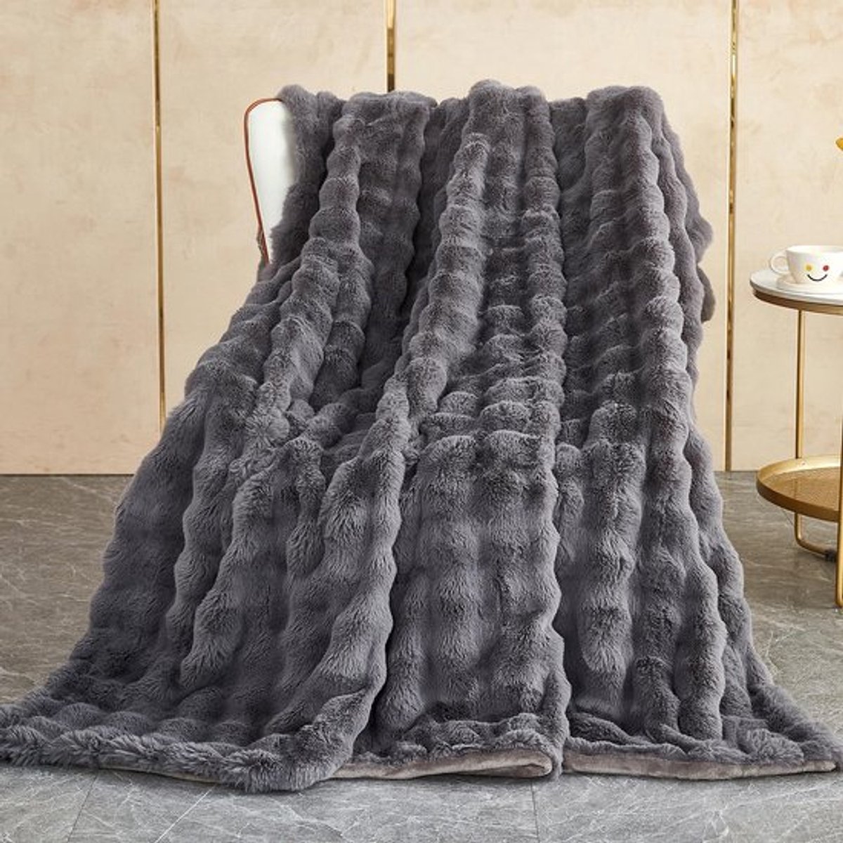 Fleecedeken 1000 g/m² - Zacht Pluche - Omkeerbaar - Lichtgewicht - Voor Bank/Slaapkamer - Ademend en Comfortabel - Deken