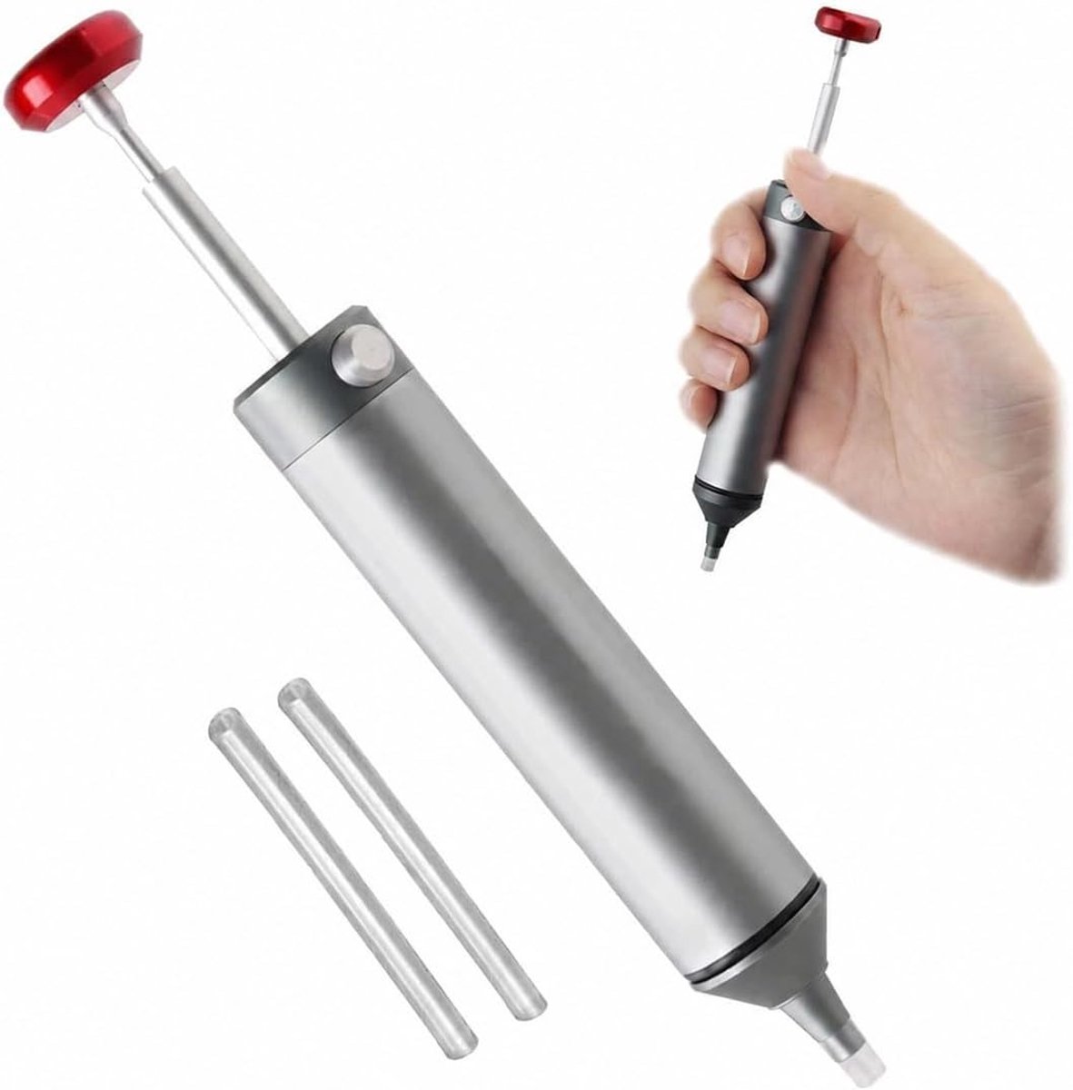 Desoldering Pump 150mm - vacuum desoldeerpomp - silicone nozzle - ideaal voor precisiewerk - SnelShoppen