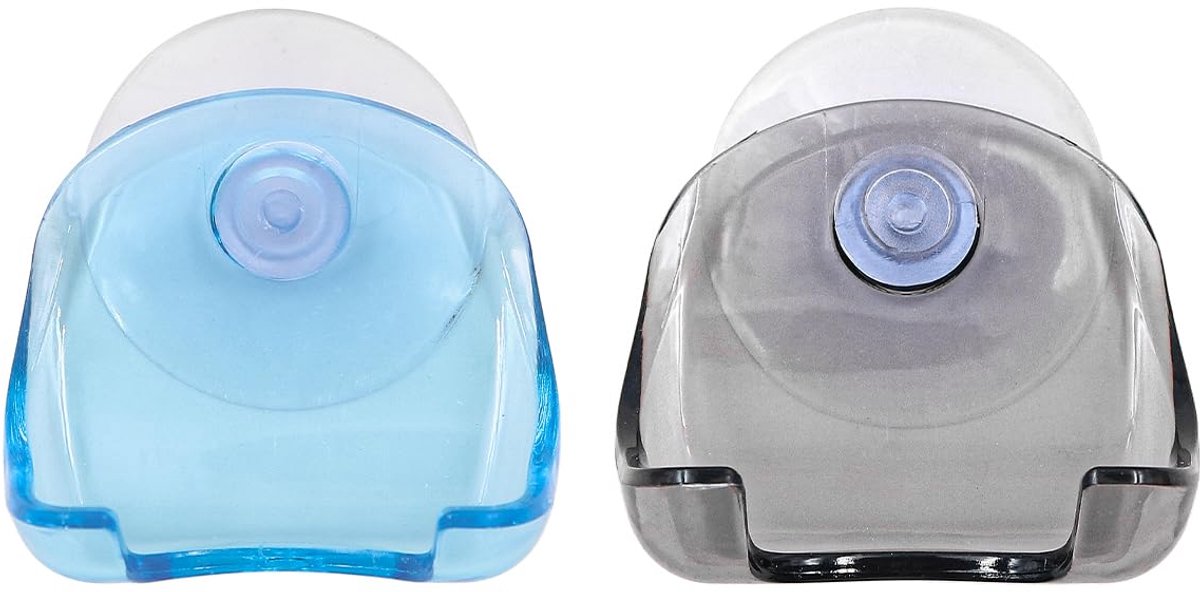 SnelShoppen - 2-Packs Scheerapparaat Hanger zuignap Bevestiging voor Badkamer - Muntgroen/Blauw - Zelfklevende Wandbevestiging voor Scheermes - Duurza