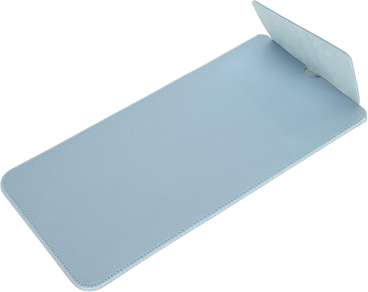 SnelShoppen - PU Leren Toetsenbord Cover voor K380, Draagbare Stofdichte Toetsenbord Reis Beschermhoes Lichtblauw, Schokbestendig en Slijtvast