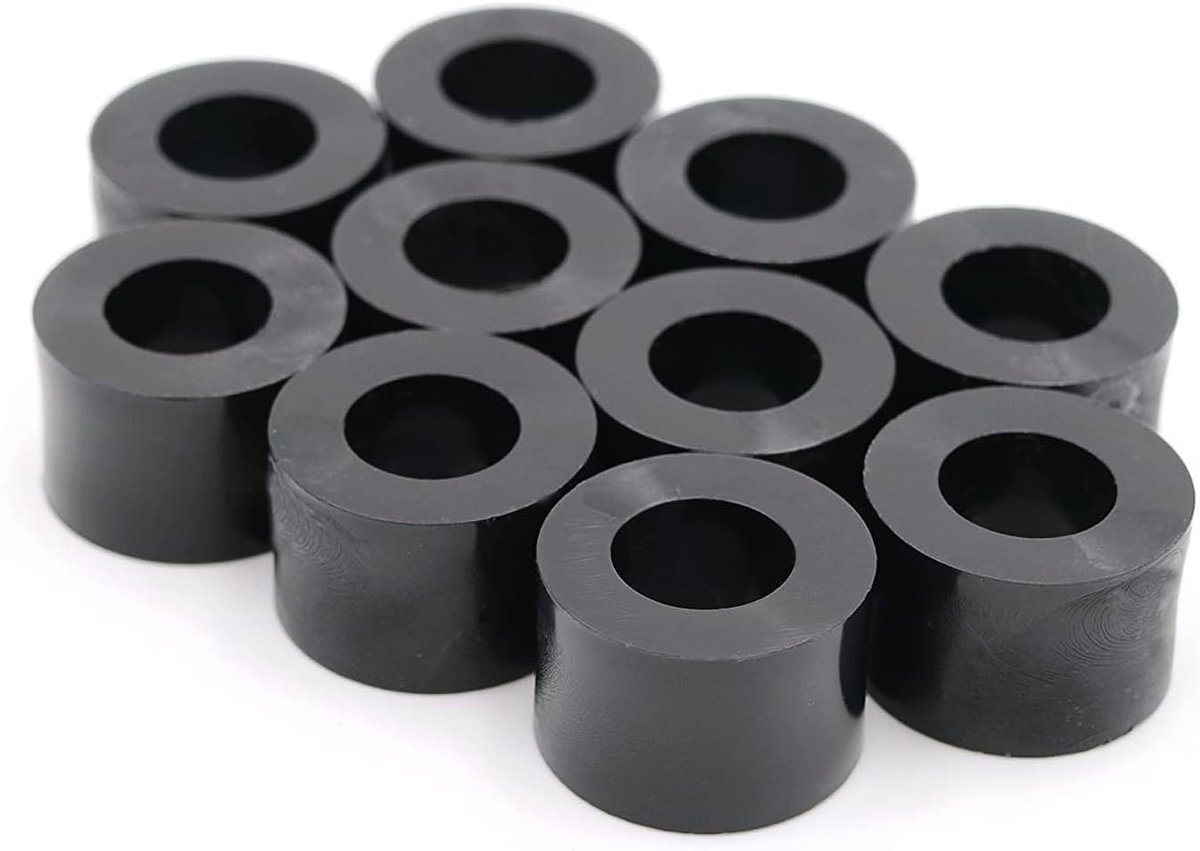 SnelShoppen - 10x Spacer Sleeves Wasters L 16mm x Ø 15/8,2mm M8 Rond HD Polyethyleen voor Afstand Tussen Componenten