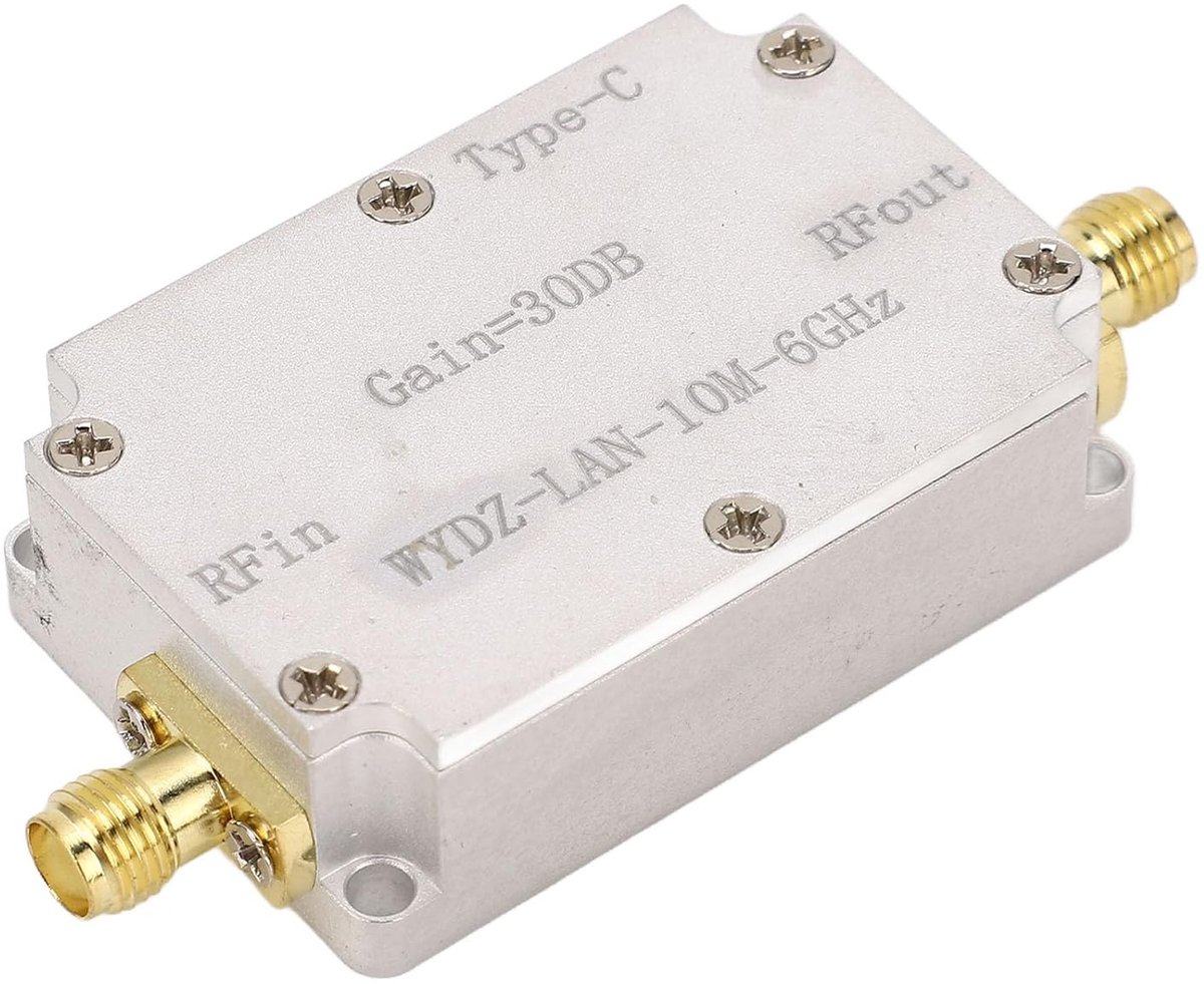 SnelShoppen - RF Broadband Versterker LNA Laag Geluid Versterker Hoge Versterking SMA Vrouwelijke Aansluiting Voor Radio 10M-6GHz