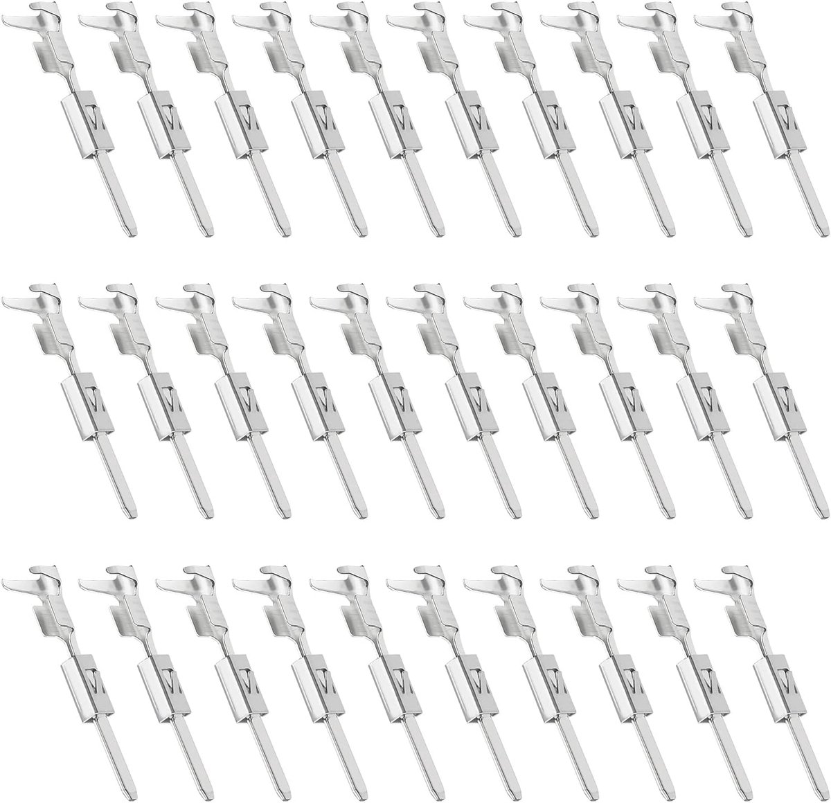 SnelShoppen - 30 delige set Mini ISO contacten micro timer krimp connector male pins stekkeradapter voor kabels 0.50mm² - 1.00mm², robuust en duurzaam