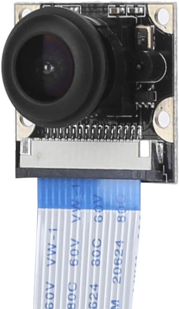 SnelShoppen - Mini 1080P 5MP Nachtsicht Camera met 130° Fish Eye Lens voor Raspberry Pi 4B/3B+/3B/2B - Ideaal voor Beveiliging en Wildlife Monitoring