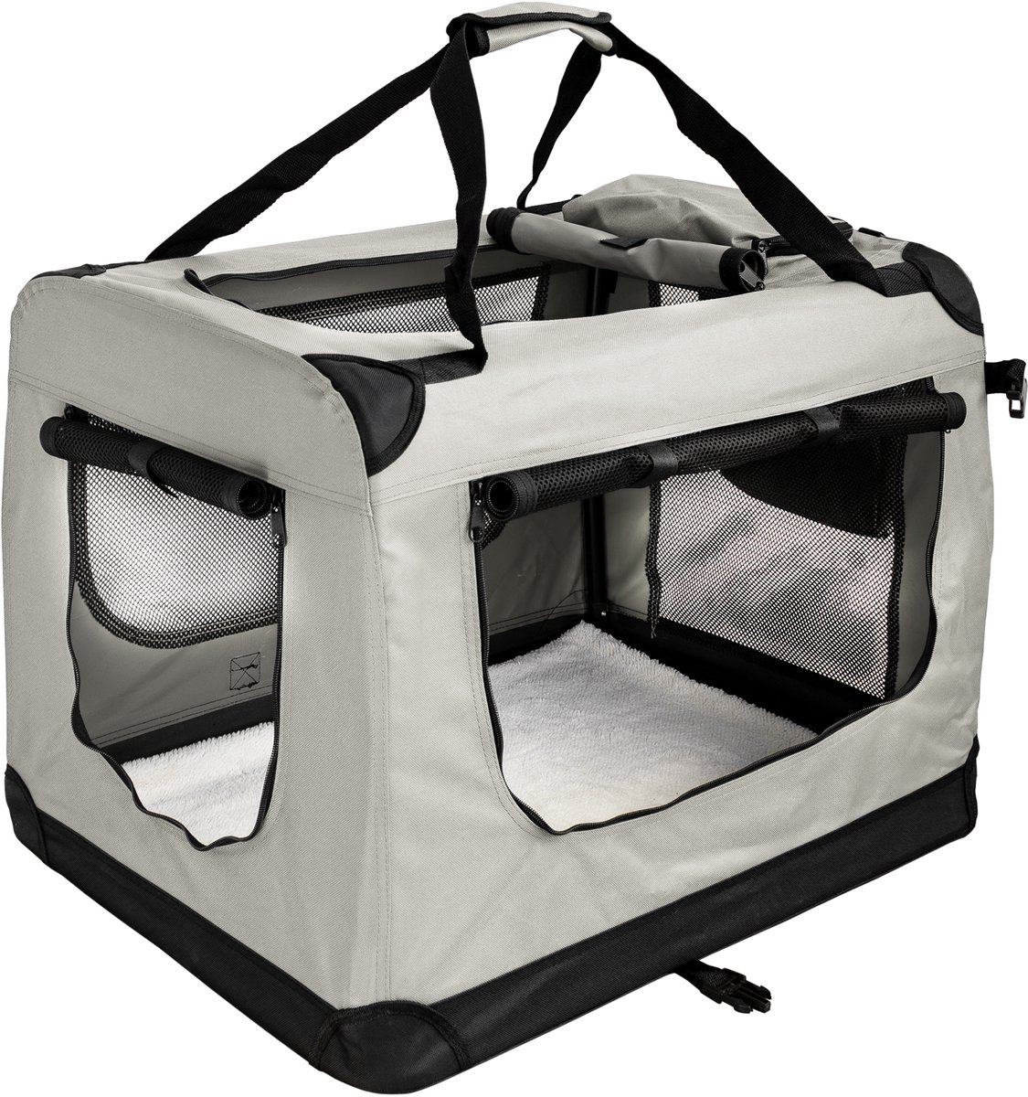 Opvouwbare Hondenbox Transporttas Transportbox Auto Kat Honden Konijn Beige Crème Grote Kleine Boxtas Kleine Transporttas 7 Maten S - XXXXL Petigi