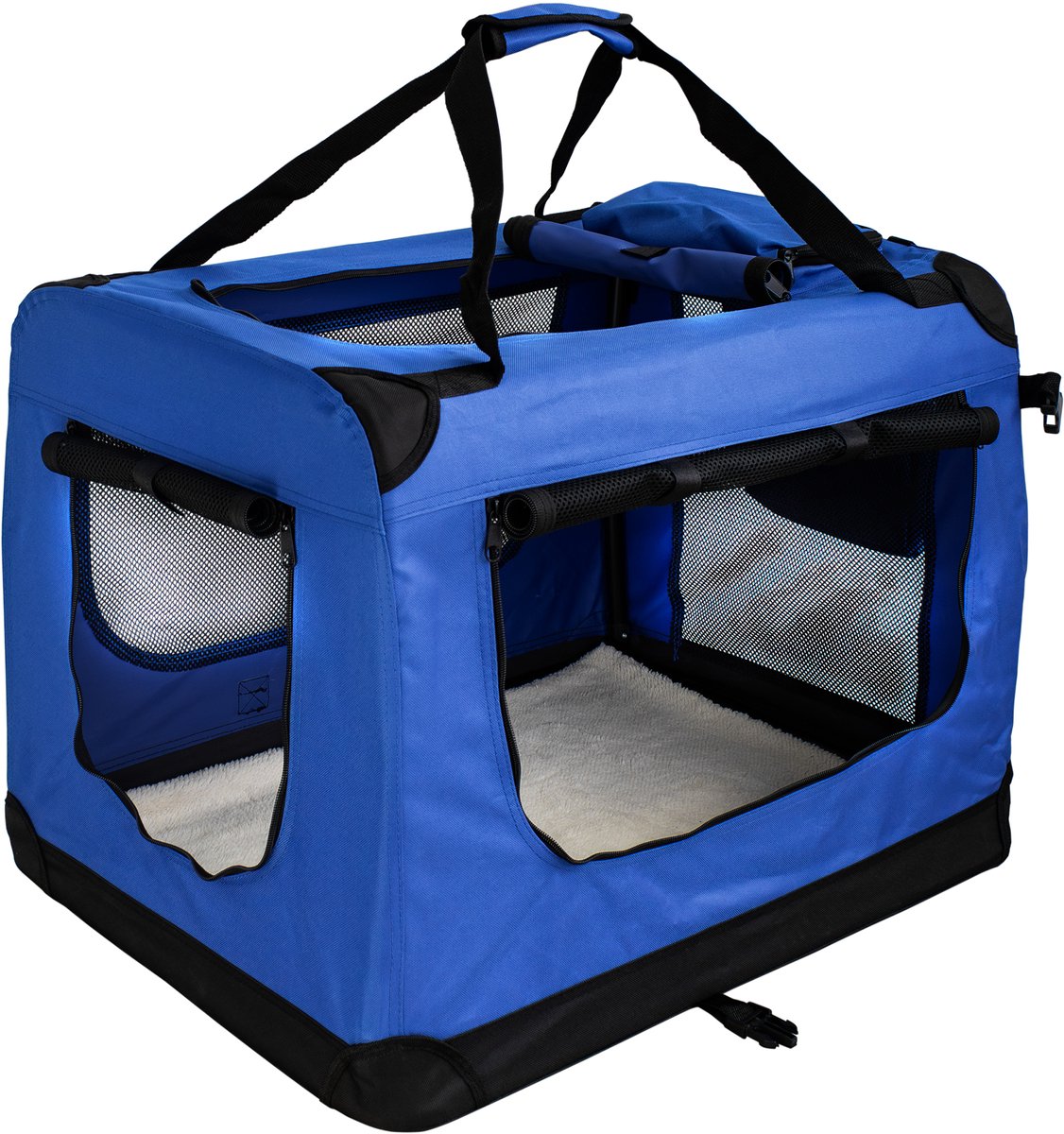 Opvouwbare Hondenbench Transporttas Transportbox Auto Kat Honden Konijn Blauw Grote Kleine Boxtas Kleine Autotas Transport 7 Maten S - XXXXL Petigi