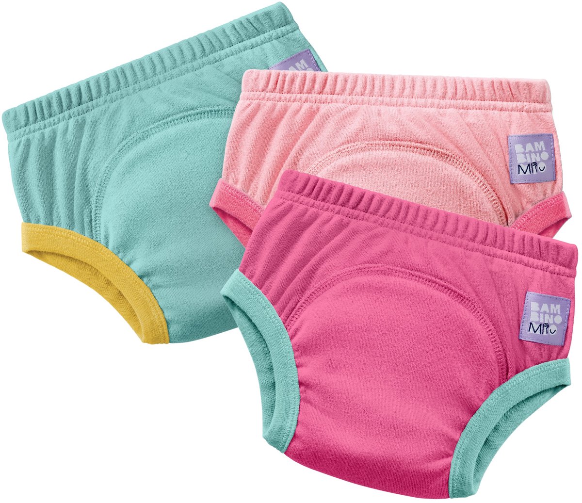 Set van 3 herbruikbare zindelijkheidsbroekjes in lichtroze | Sneller en met vertrouwen zindelijk worden | Bambino Mio®