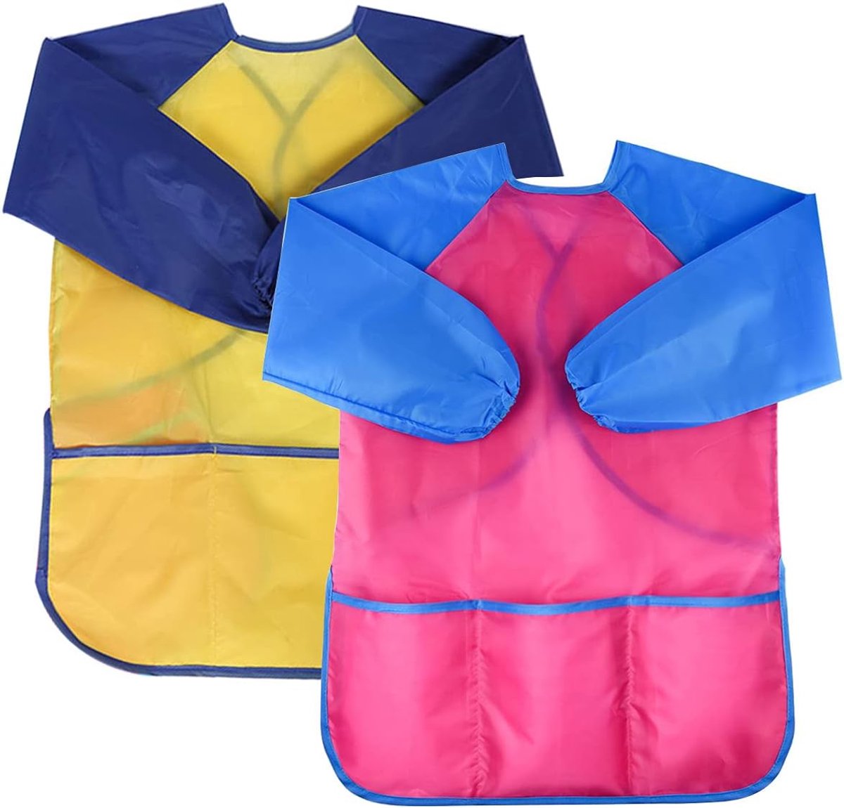 NiceLand Kunstschorten voor kinderen, 2 stuks, waterdichte schorten met zakken, 3-8 jaar, Blauw/Rose, 23*18*5cm - ShopVlot