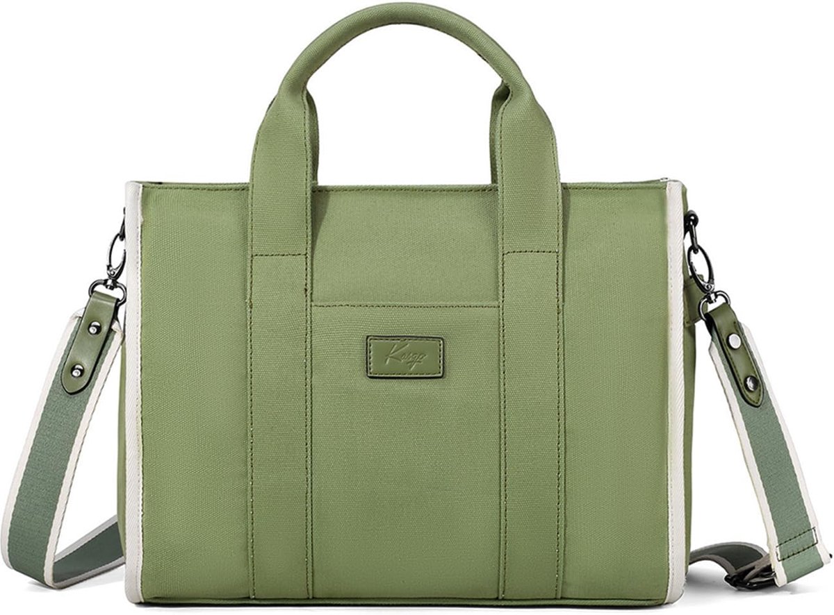 Women's Wallet, Canvas Fashion PU Leather Handbag, Medium Shoulder Bag, Shopping Bag with Multiple Pockets and Zip for - ShopVlot