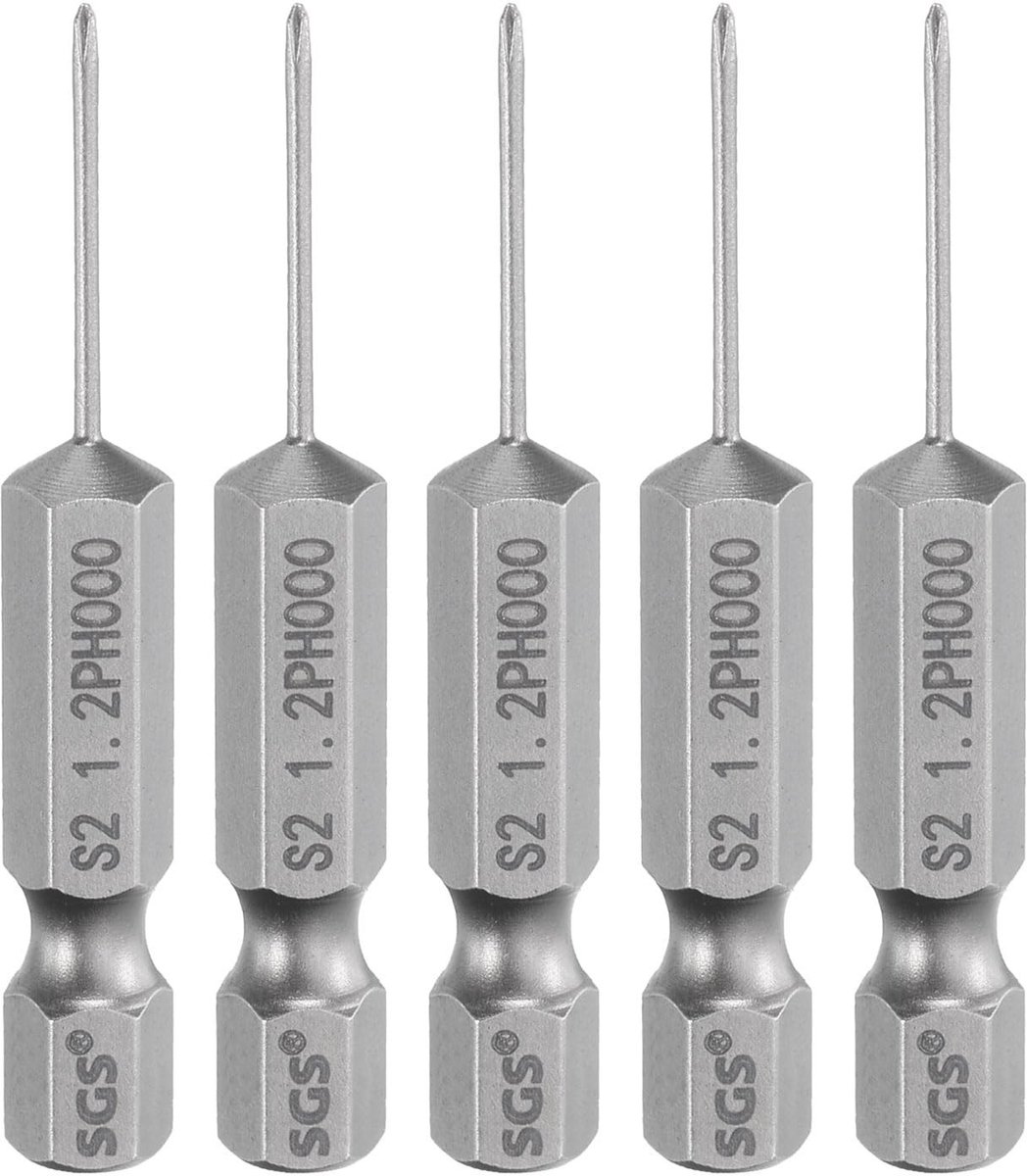 Solidchoice - Set van 5 Phillips Schroefbits PH000 1/4" Hex