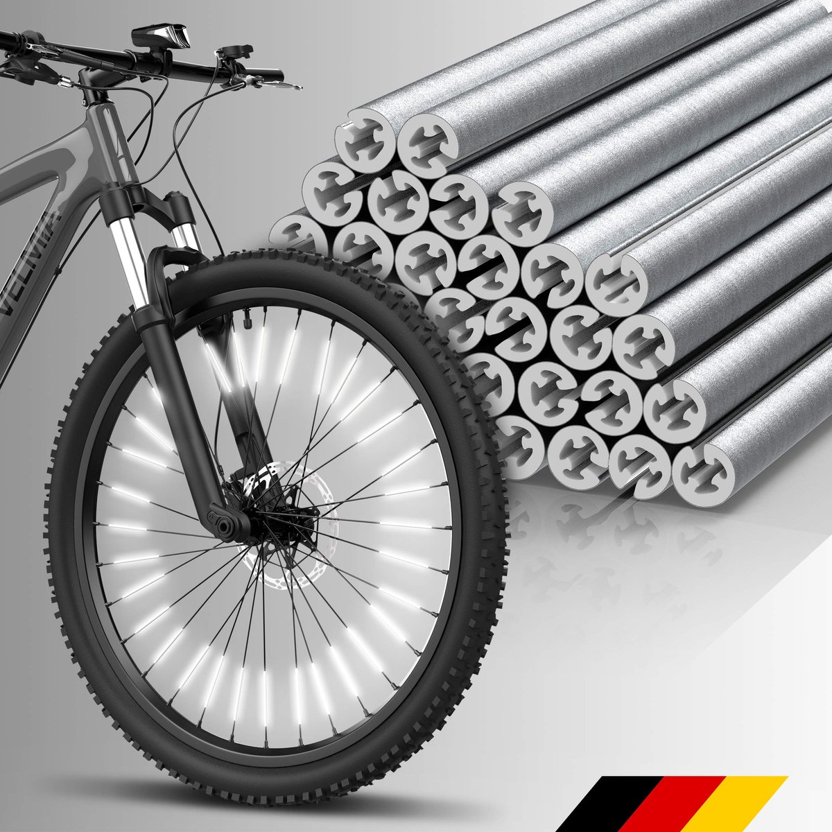 Fiets Spaakreflectoren voor Nachtgebruik - 360° Zichtbaarheid met Eenvoudige Montage - Reflecterende Spaakstrips voor Fiets - Verhoogde Veiligheid in het Verkeer - Geschikt voor Stadsfiets, Mountainbike, Racefiets & E-Bike