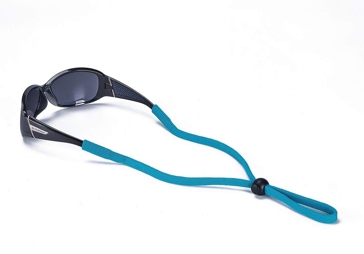 Antislipbrilkoordjes – Set van 5 – Houders voor sportzonnebrillen – Verstelbaar – Geschikt voor dames, heren en kinderen – Veilige brilkoordjes – Accessoires voor buitensporten -Pauwblauw