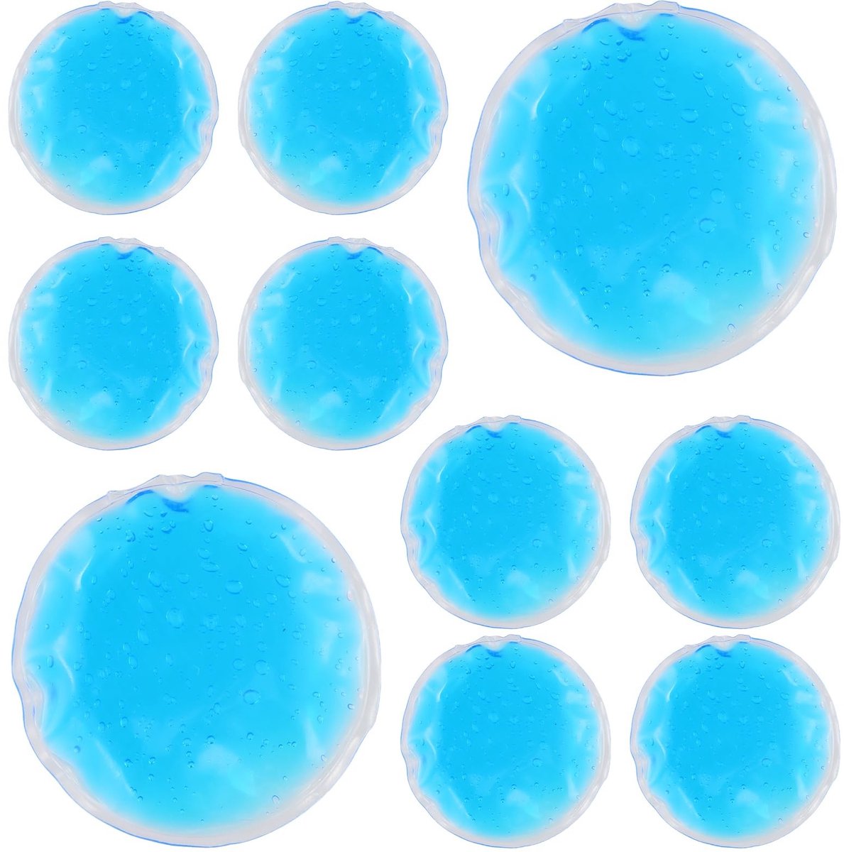 Solidchoice - Set van 10 Herbruikbare IJscompressen - Ronde Gel Kussens voor Pijnverlichting