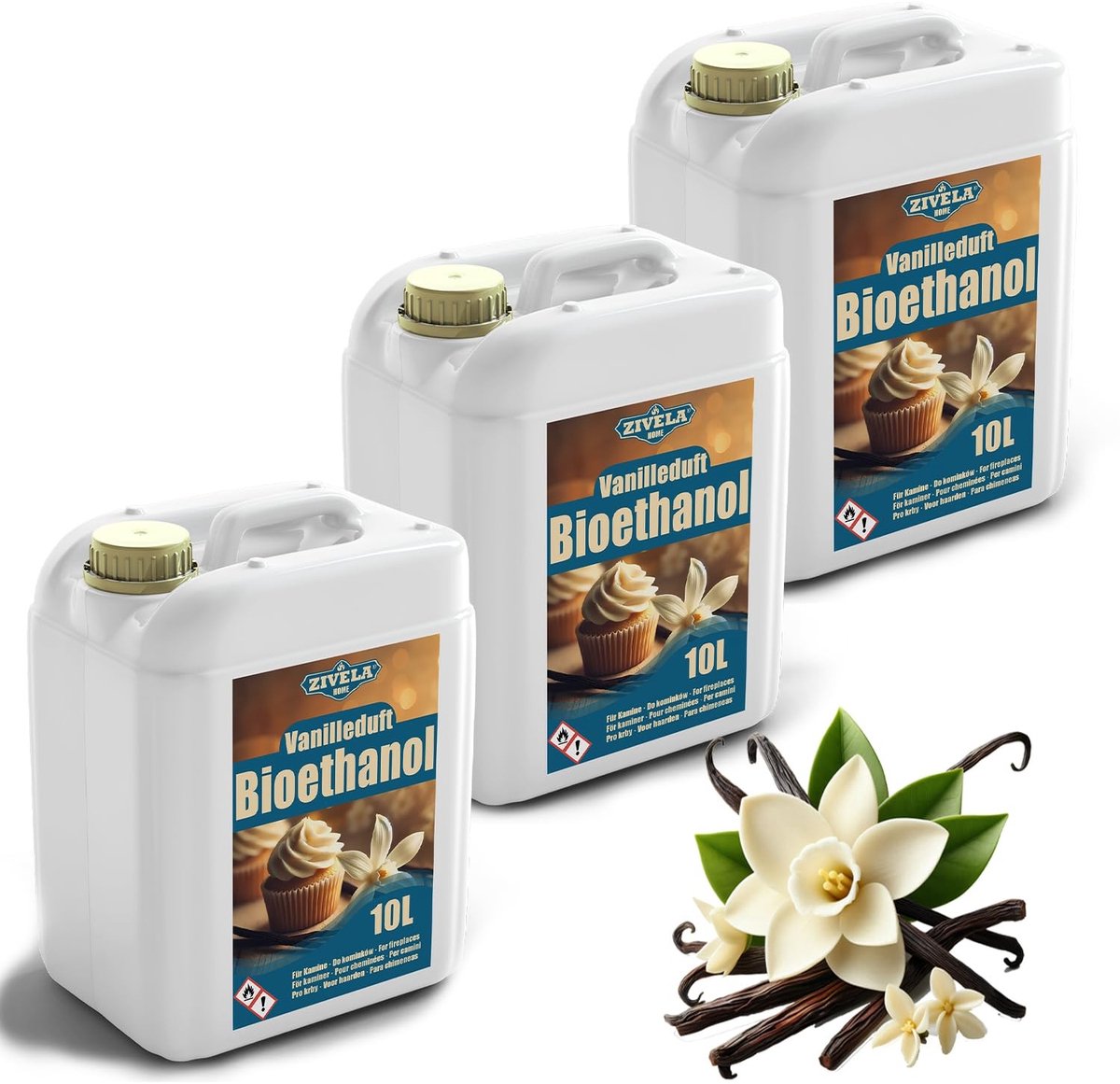 Solidchoice - Bioethanol 96,6% 30 Liter Vanillegeur voor Open Haard