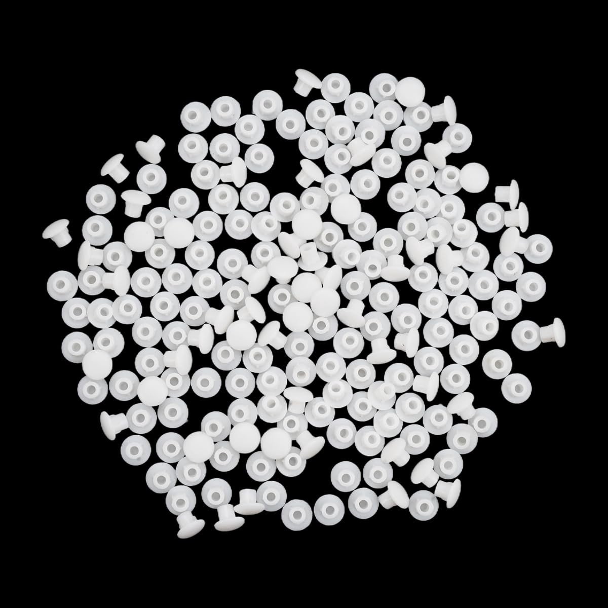 Solidchoice - 500 Stuks Kunststof Afdekkappen voor Boorgaten 5 mm Wit