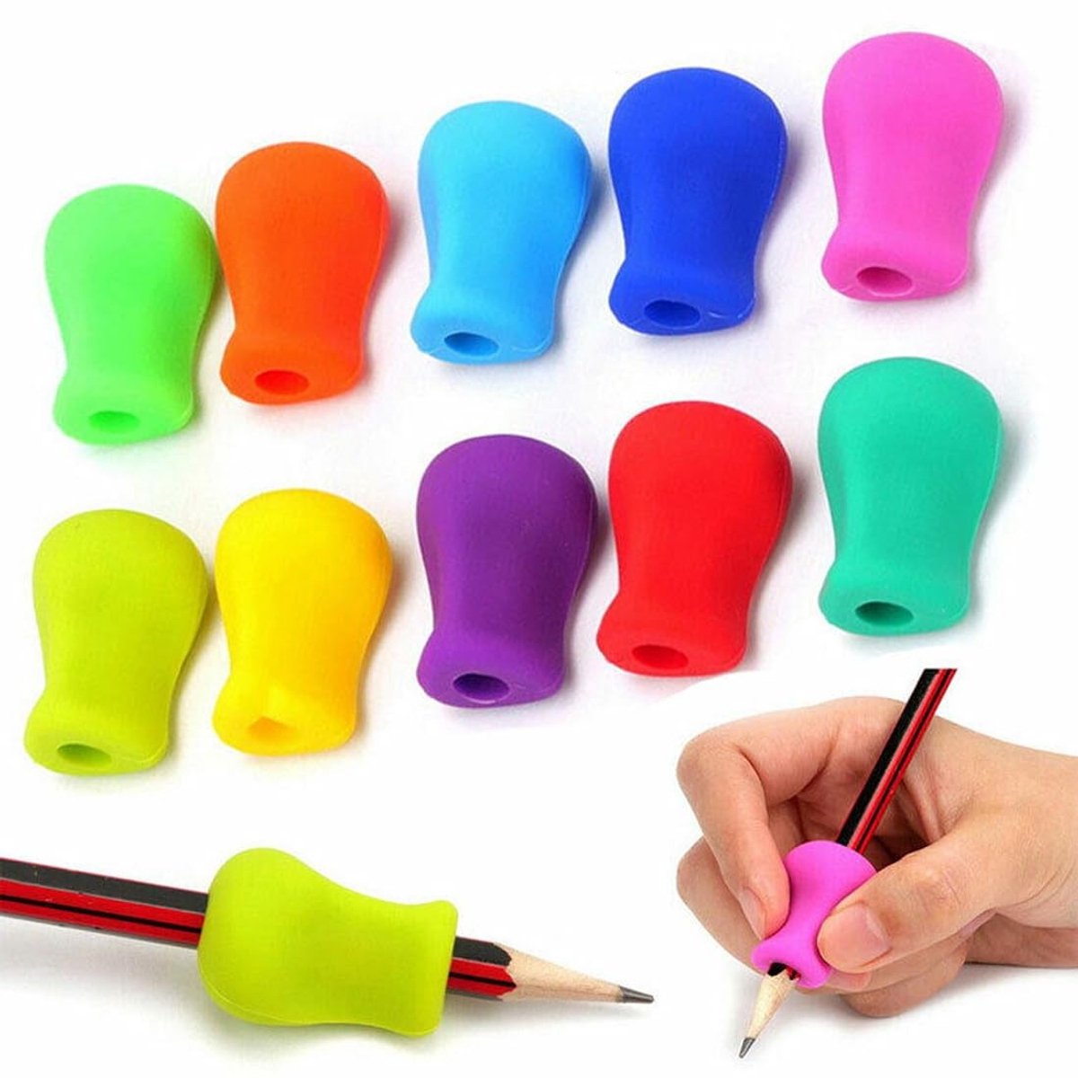 Solidchoice - 10 Stuks Ergonomische Potloodgrepen voor Kinderen