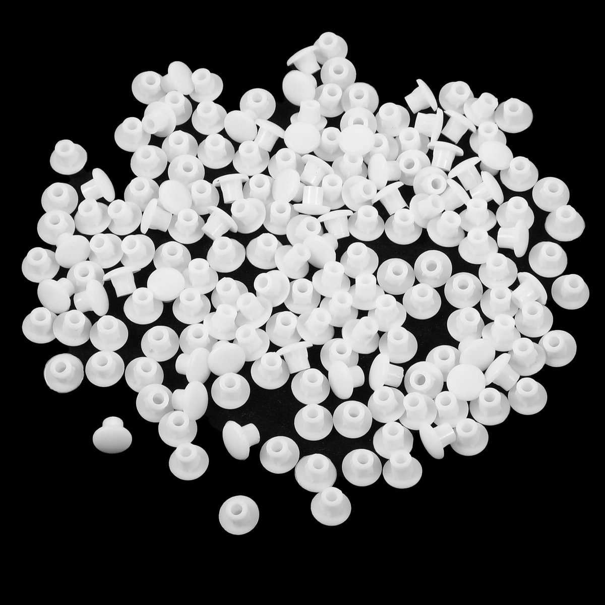 Solidchoice - Set van 300 Boorgatafdekkapjes 5 mm Wit