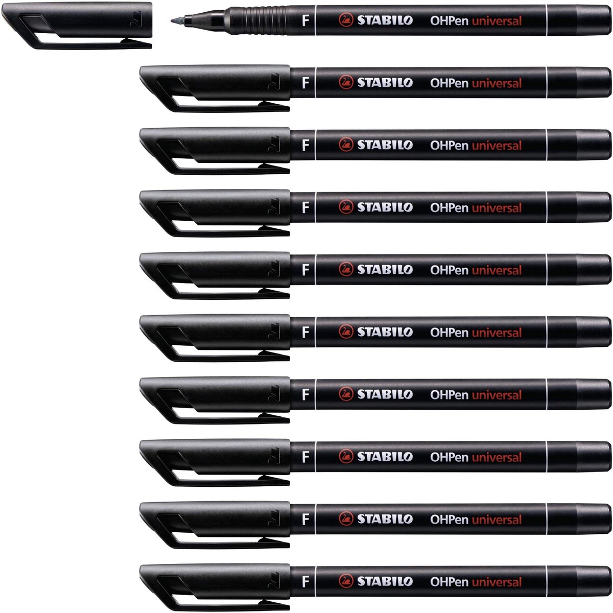 Solidchoice - Permanent Marker OHPen Universal, F-Punt 0.7 mm, Set van 10
