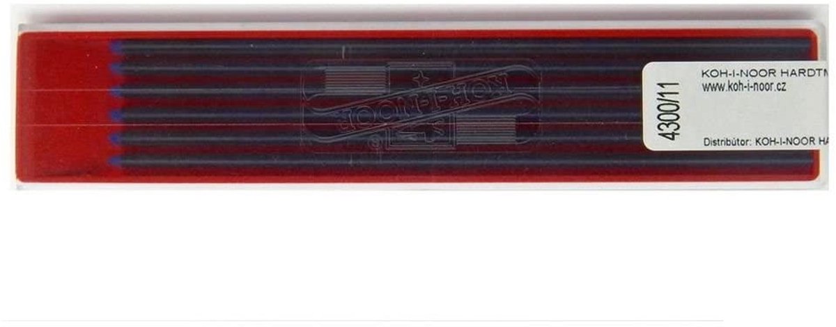 Solidchoice - Gekleurde Lijnen 2mm voor Mechanisch Potlood, Blauw, 12 Stuks