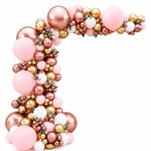 Fienosa Ballonboog Roze Goud – 146-delige Ballonnenset – Roze Gouden Feestdecoratie – Verjaardag, Bruiloft & Babyshower