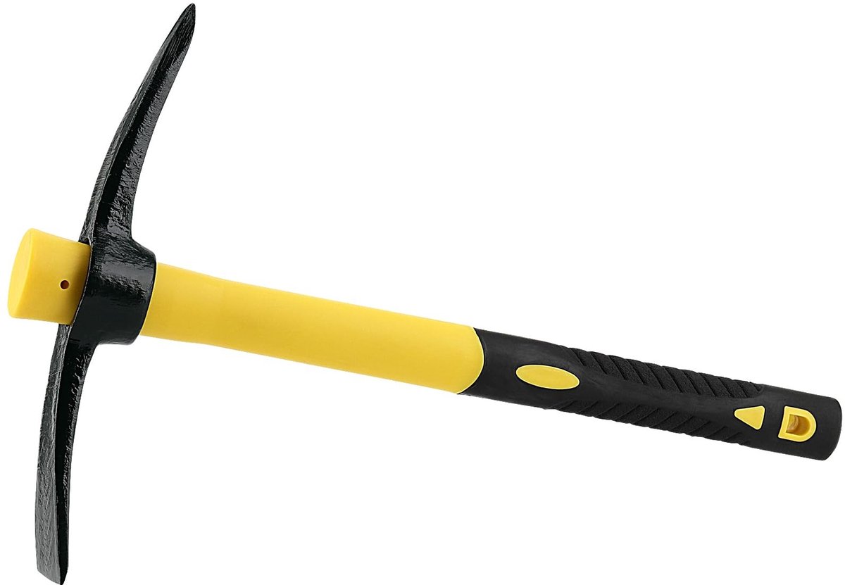 Solidchoice - Grote Tuinpickaxe met Stalen Gesmede Kop