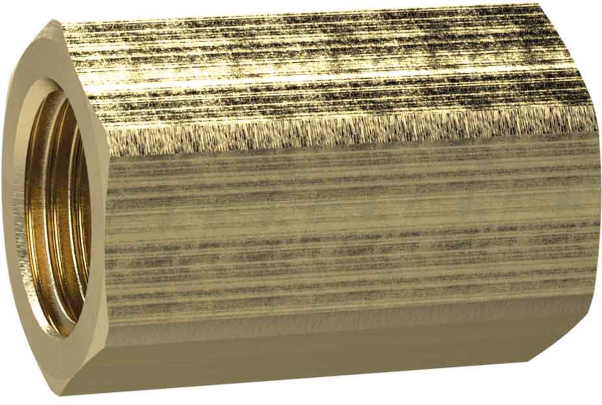 Riegler mof met buitenzeskant M5 SW 8 messing - 136123