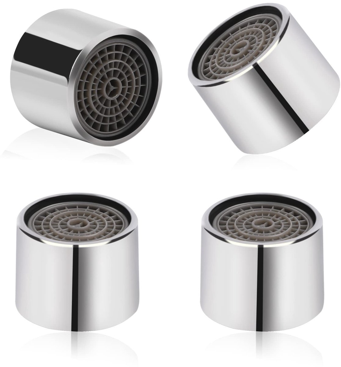 Solidchoice - M22 Perlatoren voor Kranen - Waterbesparende Kraanbeluchter - 4 Stuks Set - Zilver - Geschikt voor Keuken en Badkamer - Efficiënt Waterge...