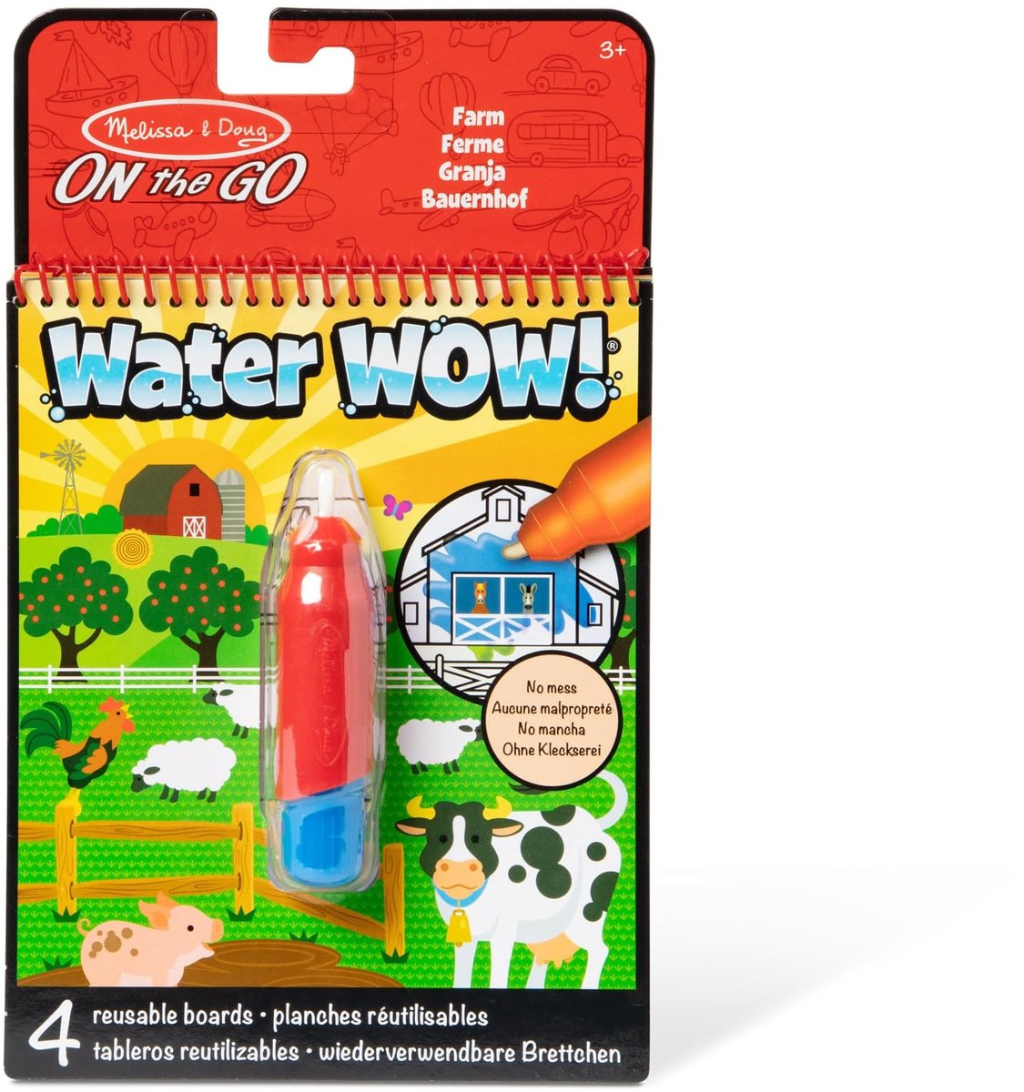 Solidchoice - Waterkleurboek Boerderij Herbruikbaar voor Kinderen