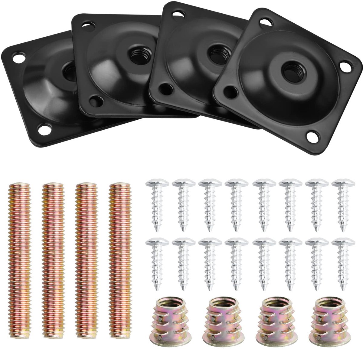 Solidchoice - Montageplaten voor Meubelpoot, Set van 4 Stuks