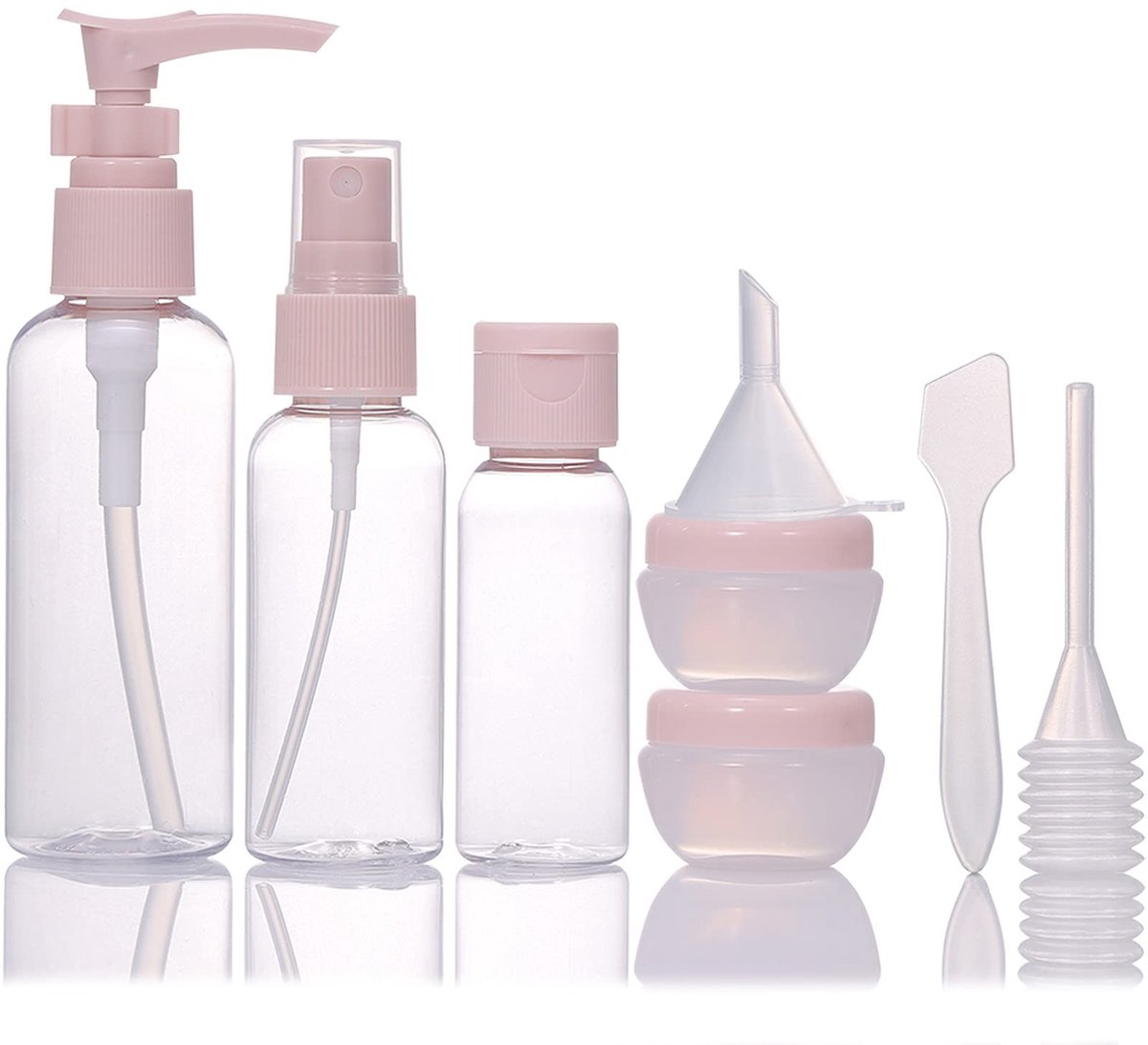 Solidchoice - 8 Stuks Reisflessenset - Navulbare Mini Plastic Pomp/spuitflessen