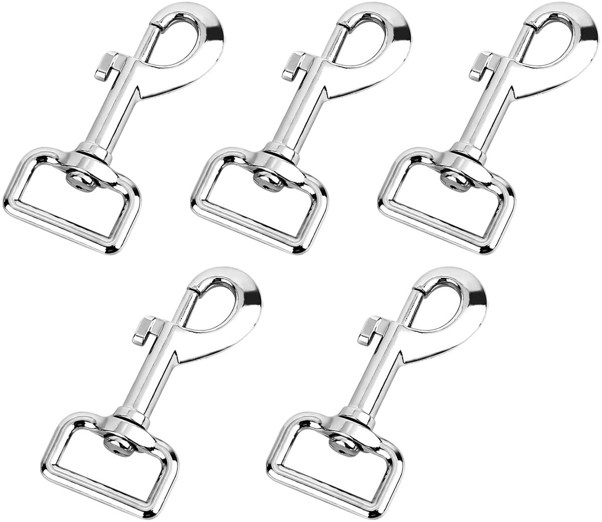 Solidchoice - Set van 5 Robuuste Karabijnhaken met Draaischarnier
