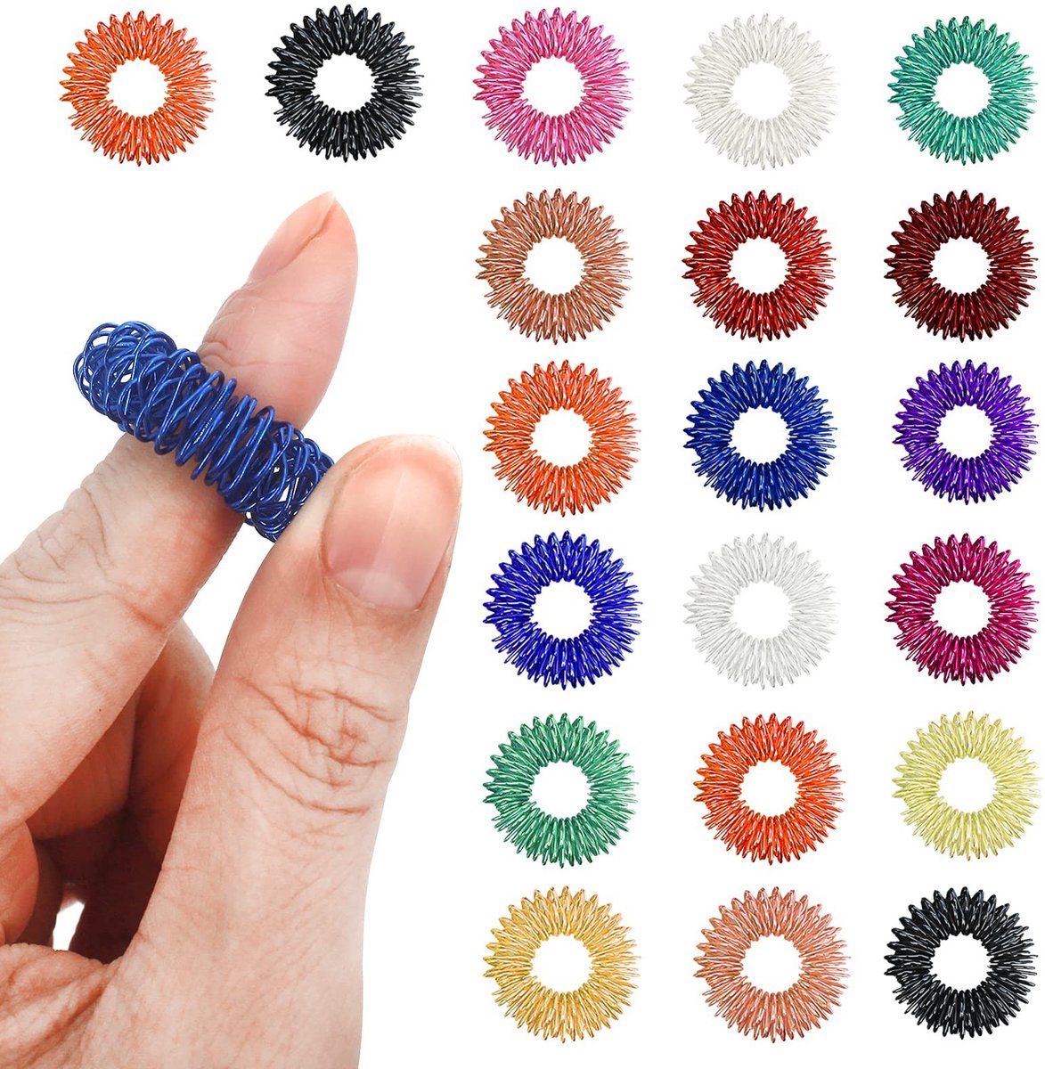 Solidchoice - Set van 20 Massage Ringen voor Acupressuur en Ontspanning